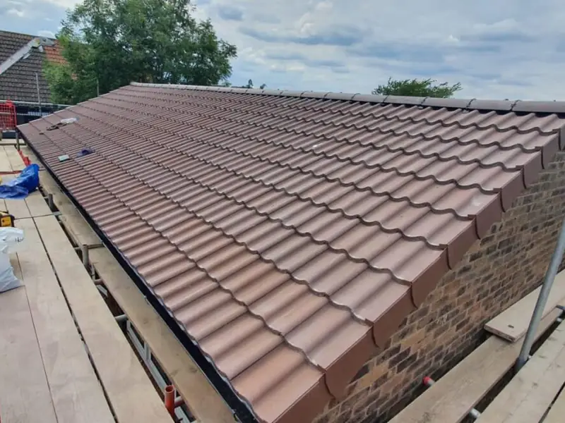 Re-roof with full scaffold edge protection